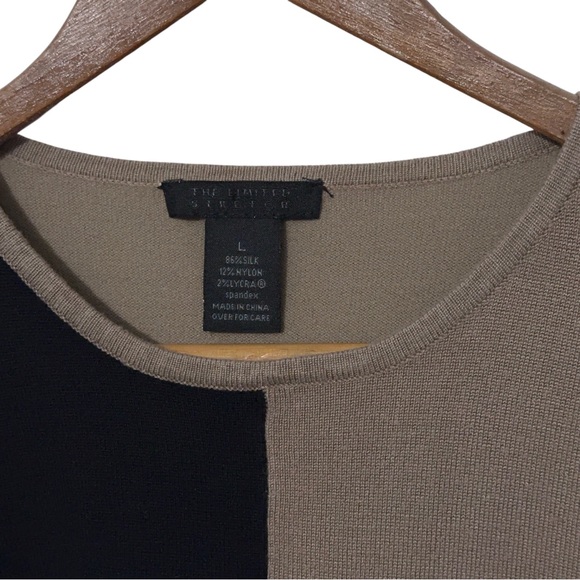 The Limited Silk Blend Color Block Sweater Womens Size Lg Valentines Day - Picture 3 of 4